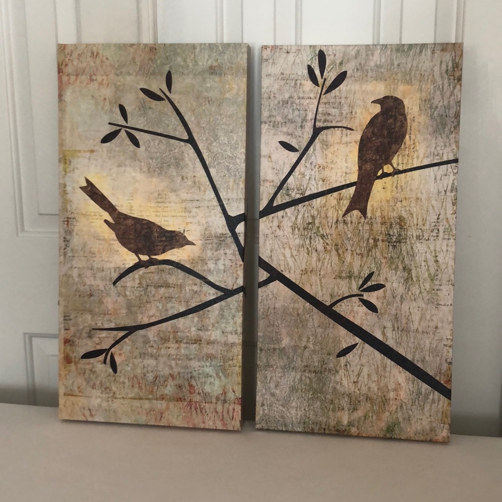 Pair of Bird Canvases